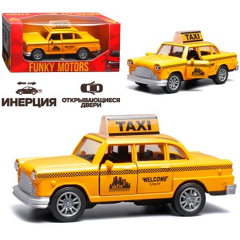 Такси инерционная машинка вид С die-cast , 1:32