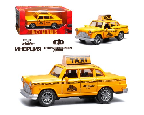 Такси инерционная машинка вид С die-cast , 1:32