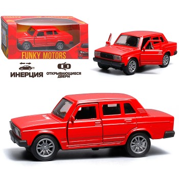 Красная инерционная машинка вид I die-cast , 1:32