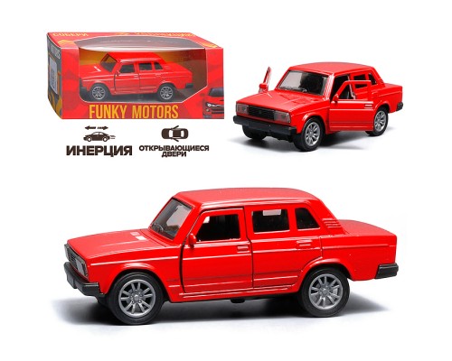Красная инерционная машинка вид I die-cast , 1:32