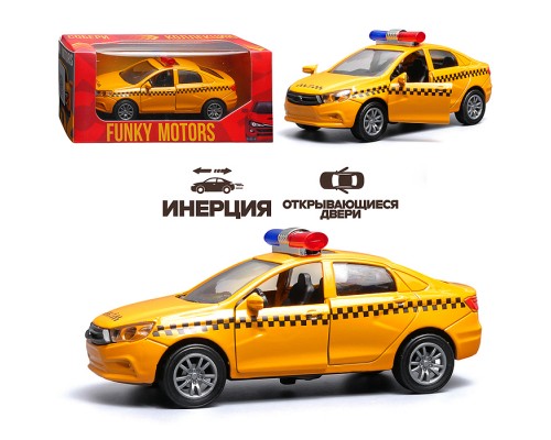 Такси инерционная машинка вид А die-cast , 1:32