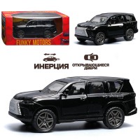 Чёрная инерционная машинка die-cast , 1:32, с люком