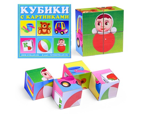 Кубики в картинках 34 "Игрушки"