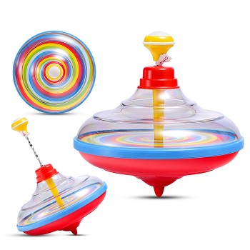 Юла большая прозрачная с музыкой