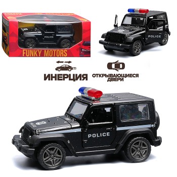 Полицейская инерционная машинка вид А die-cast , 1:32