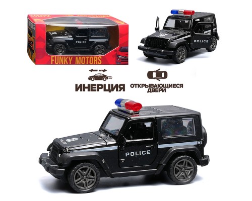 Полицейская инерционная машинка вид А die-cast , 1:32
