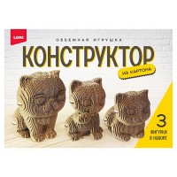 Конструктор из картона. Объемная игрушка "Котята" (3 игрушки в наборе)