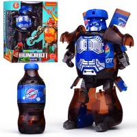 Трансформер "Бутылка-робот" 2в1, Самурай, ВОХ, цвет синий