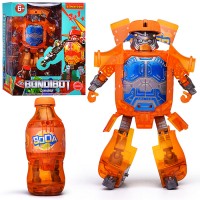 Трансформер "Бутылка-робот" 2в1, Самурай, ВОХ, цвет оранжевый