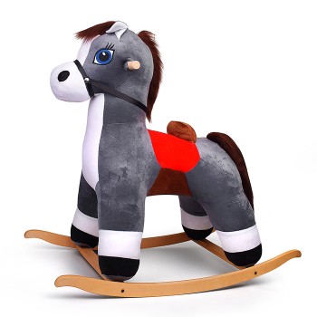 Качалка Конь Ветерок, цвет серый