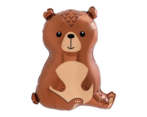Шар (24''/61 см) Фигура, Лесной Медведь, 1 шт. в уп.