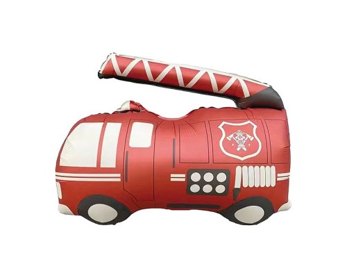 Шар (26''/66 см) Фигура, Пожарная машина, Красный, Сатин, 1 шт. в уп.