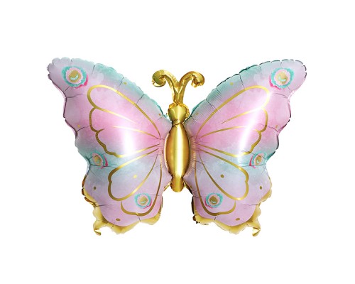 Шар (31''/79 см) Фигура, Нежная бабочка, Градиент, 1 шт. в уп.
