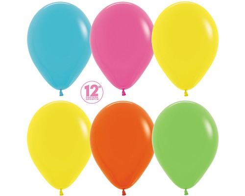 Шар (12''/30 см) Ассорти Тропическое, пастель, 50 шт.