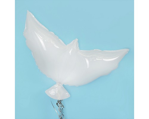 Шар (34''/86 см) Фигура, Голубь, Белый, 1 шт. в уп.