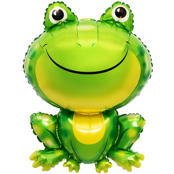 Шар (33''/84 см) Фигура, Лягушка, Зеленый, 1 шт. в уп.