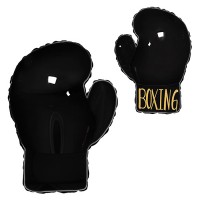 Шар (26''/66 см) Фигура, Боксерская перчатка, Черный, 1 шт. в уп.