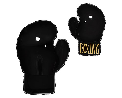 Шар (26''/66 см) Фигура, Боксерская перчатка, Черный, 1 шт. в уп.