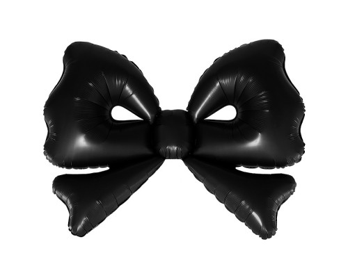 Шар (50''/127 см) Фигура, Бант, Черный, Сатин, 1 шт. в уп.