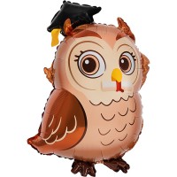 Шар (26''/66 см) Фигура, Сова Выпускник, 1 шт. в уп.