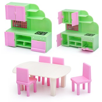 Набор мебели для кукол "Кухня" (6 пред.) (европодвес)