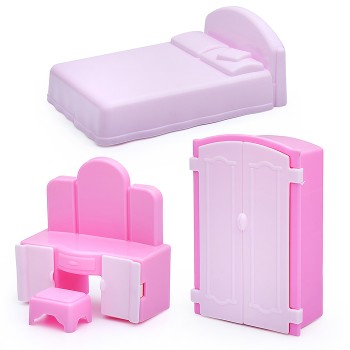 Набор мебели для кукол "Спальня" 4 предмета (европодвес)