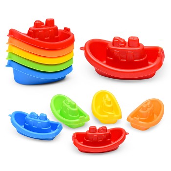 Игровой набор для купания "Кораблики Радуга" 5пр. (в сетке)