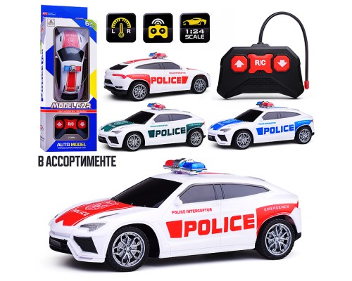 Машина "Полицейская" 1:24 р/у 27 MHz, в коробке