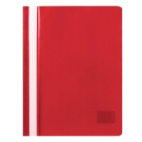 Скоросшиватель пластиковый, А4, 100/120 мкм, красный