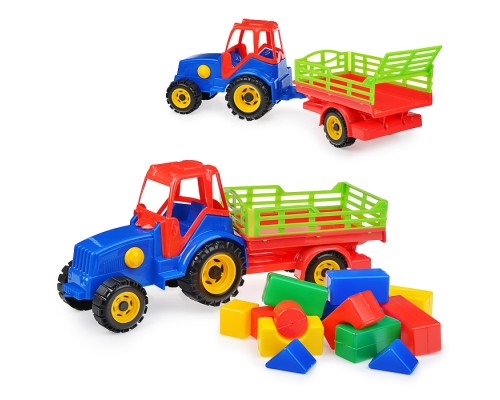 Трактор с прицепом, с конструктором