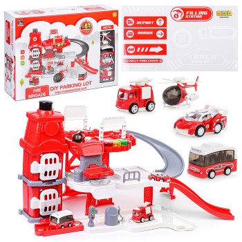 Парковка "Микс" красная, в коробке