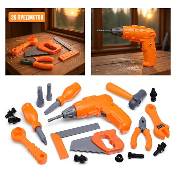 Набор инструментов "Маленький столяр" в пакете