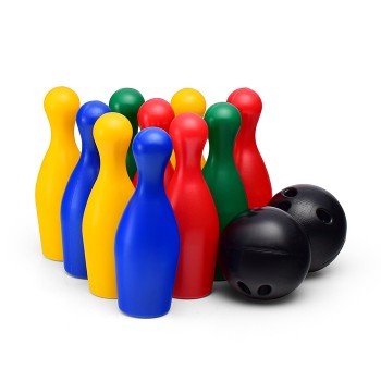 Боулинг 10 кеглей + 2 шара  в сетке