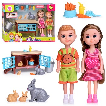 Кукла с аксессуарами "Rabbit care" в коробке