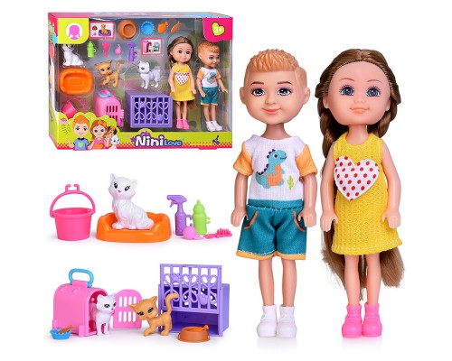 Кукла с аксессуарами "Cat care" в коробке