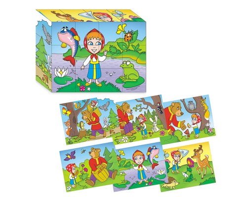 Кубики (12 куб) "Маша и медведь"