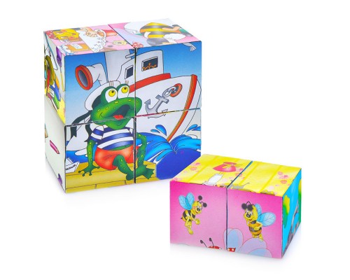 Кубики (6 куб) "Веселые зверята №2"