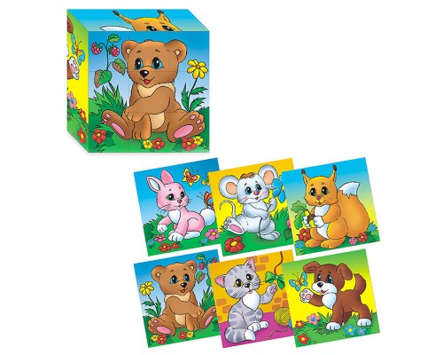 Кубики (9 куб) "Пушистики"