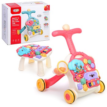 Игровой центр-Каталка "Слоник и коала" цвет красный, в коробке