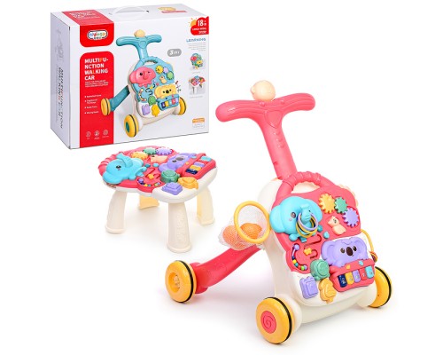 Игровой центр-Каталка "Слоник и коала" цвет красный, в коробке