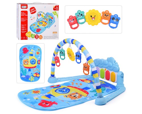 Коврик развивающий "В подводной лодке" с ростомером, в коробке