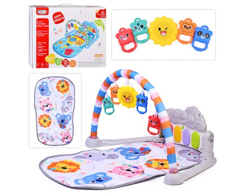 Коврик развивающий "Веселые животные" в коробке