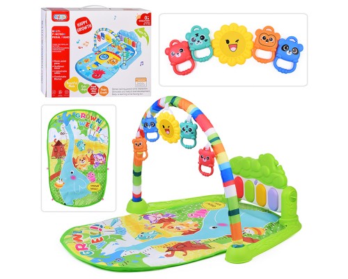 Коврик развивающий "Забавные друзья" с ростомером, в коробке