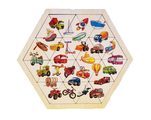 Настольная игра 19,5х22,5х1 "Собирай-ка" Гексагон дер.