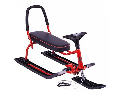 Игрушка Снегокат детский 501 "TANDEM" для двоих со складной спинкой (Красный)