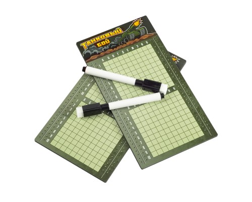 Игра настольная "Танковый бой" в пакете с маркерами