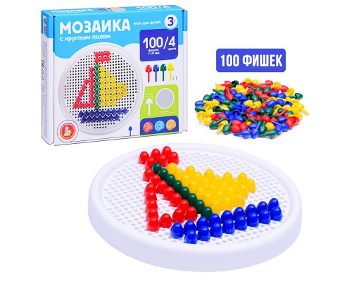 Мозаика с круглым полем d10/4 цв/100 эл new