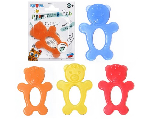 Массажер силиконовый для десен (прорезыватель зубной) "Мишка"
