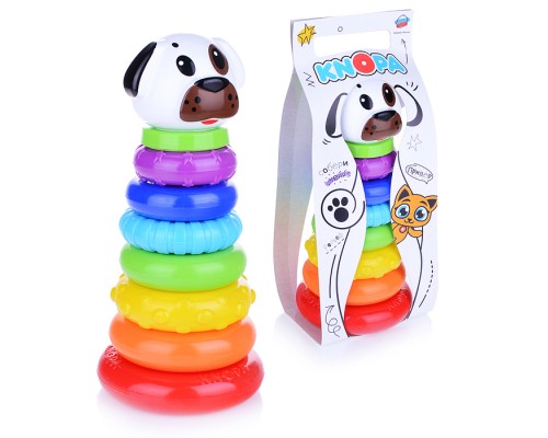 Пирамида "Собачка" 27 см 7 колец