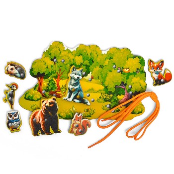 Шнуровка  "Животные в лесу"
